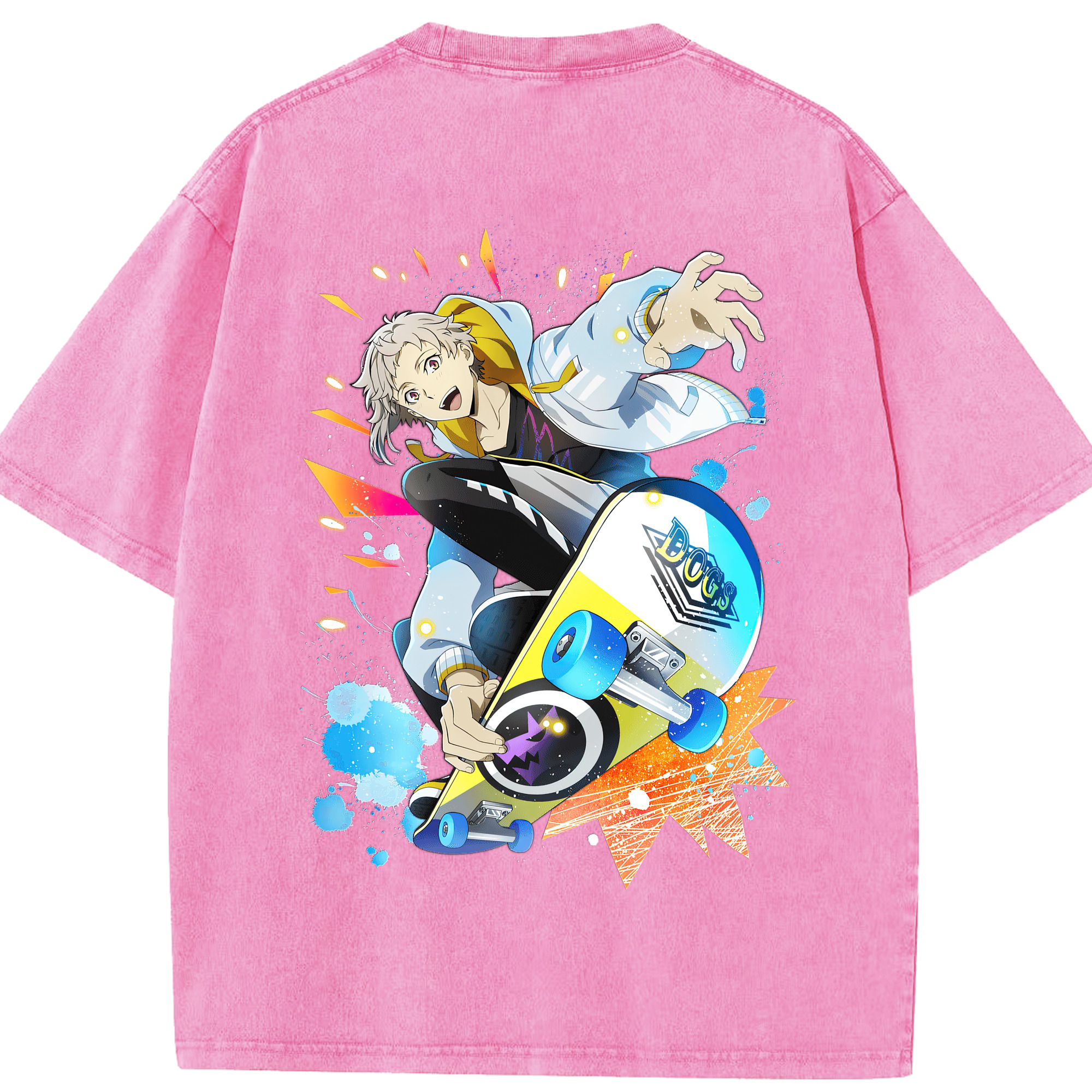 （画像用） 文豪ストレイドッグス Bungo Stray Dogs 綿100% ヴィンテージ風 半袖Tシャツ（背面プリント）